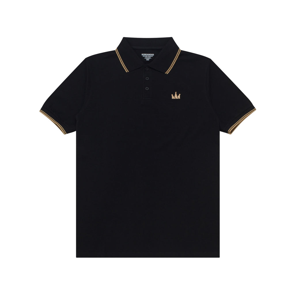 Polo Shirt CROWN LINE GOLD BLACK