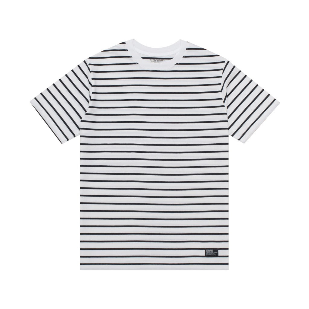 T-Shirt Stripe ORCHARD WHITE BLACK