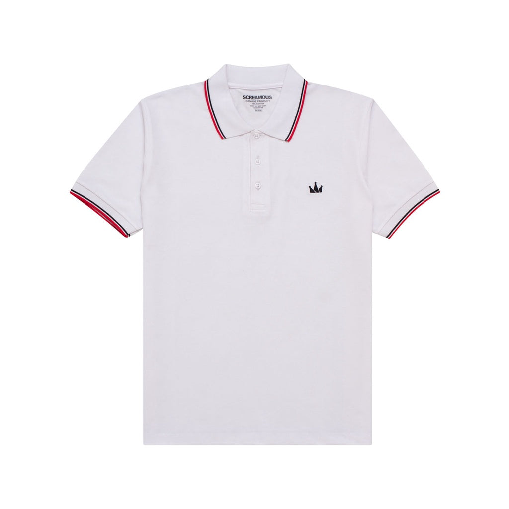 Polo Shirt CROWN LINE BLACK WHITE