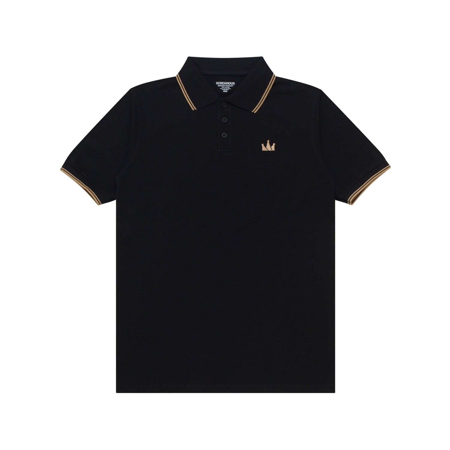 Polo Shirt CROWN LINE GOLD BLACK