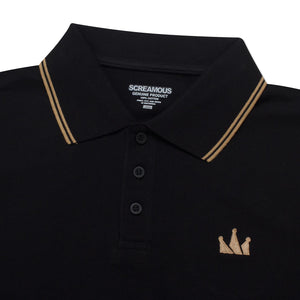 Polo Shirt CROWN LINE GOLD BLACK