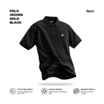 Load image into Gallery viewer, Polo Shirt CROWN GOLD BLACK

