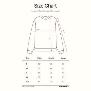 Sweater Crewneck LEGEND TINY WHITE BLACK
