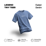 Load image into Gallery viewer, T-Shirt LEGEND TINY ON WHITE FADED DENIM
