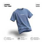 Load image into Gallery viewer, T-Shirt LEGEND TINY ON WHITE FADED DENIM

