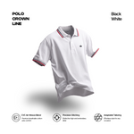 Load image into Gallery viewer, Polo Shirt CROWN LINE BLACK WHITE
