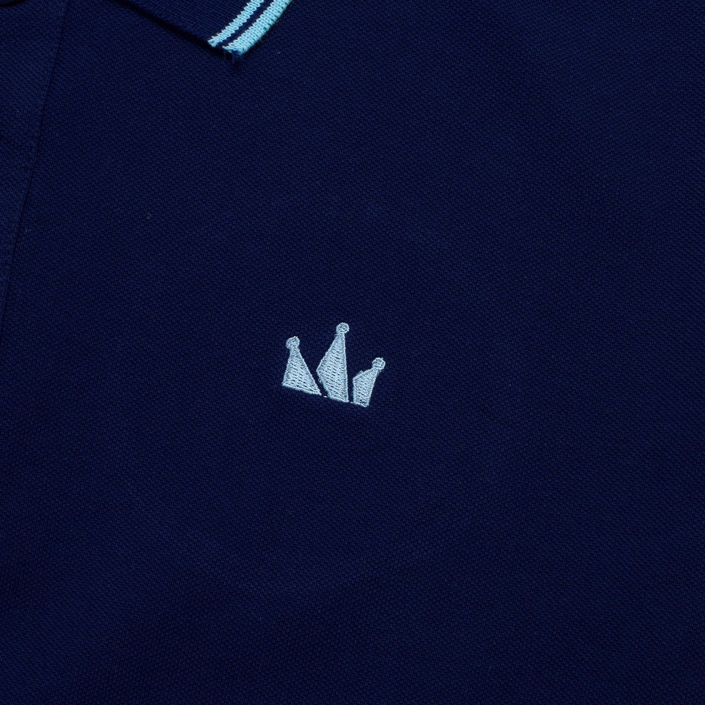 Polo Shirt CROWN LINE SKY BLUE NAVY BLUE
