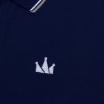 Load image into Gallery viewer, Polo Shirt CROWN LINE WHITE NAVY BLUE
