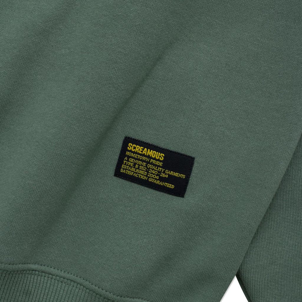 GAMESOME Sweater Crewneck OVERSIZED LOGOTYPE OLIVE