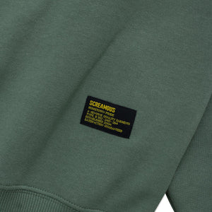 GAMESOME Sweater Crewneck OVERSIZED LOGOTYPE OLIVE