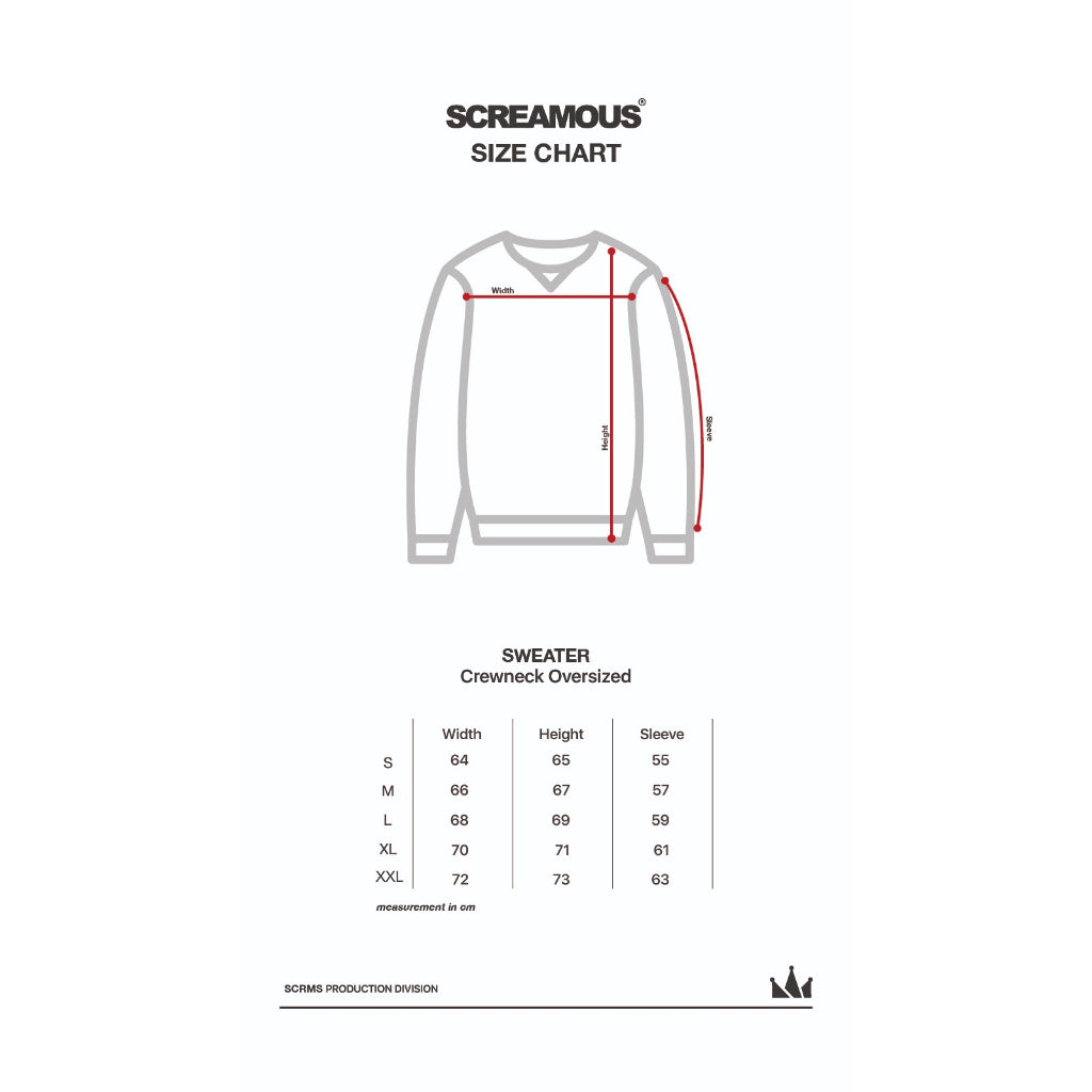 GAMESOME Sweater Crewneck OVERSIZED LOGOTYPE SLEET