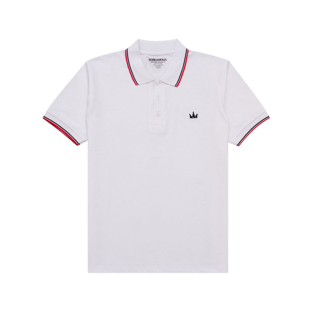 Polo Shirt CROWN LINE BLACK WHITE