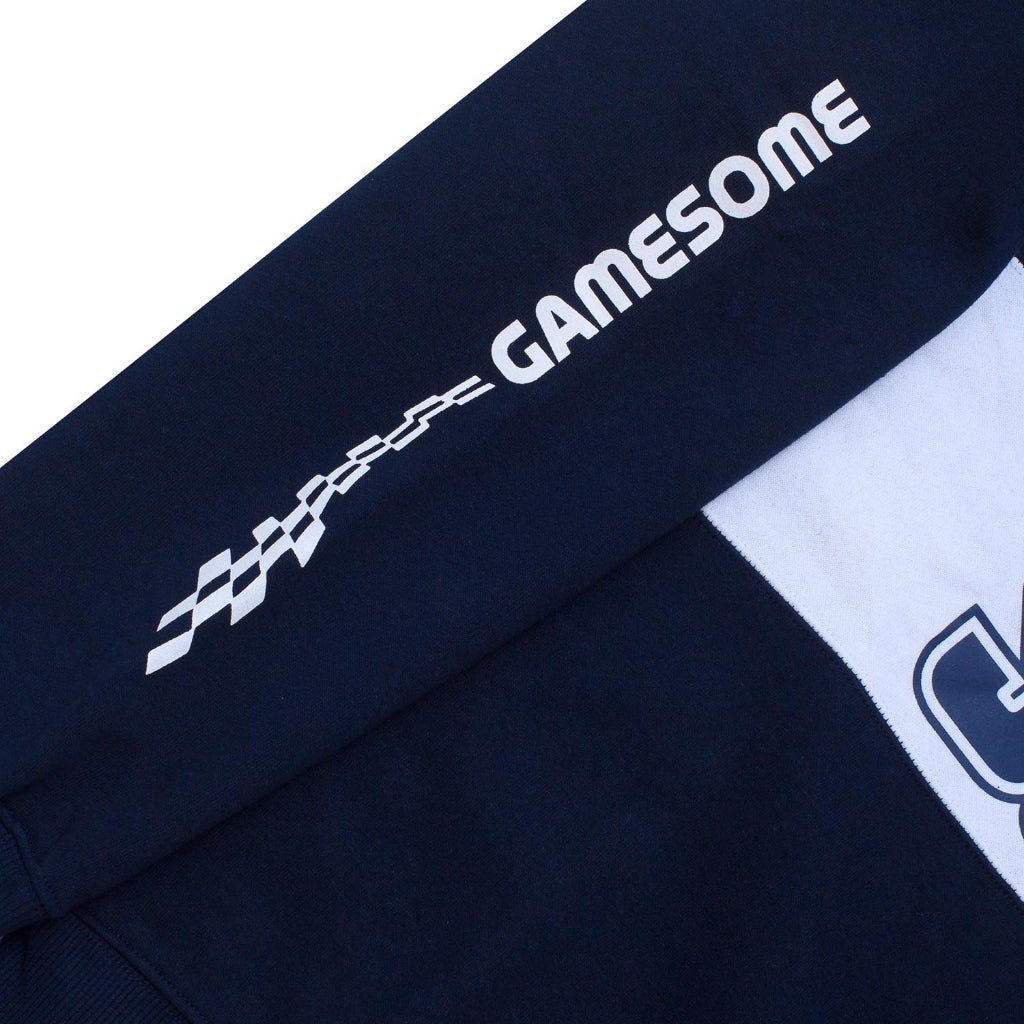 GAMESOME Sweater Crewneck OVERSIZED FRONT ROW NAVY BLUE