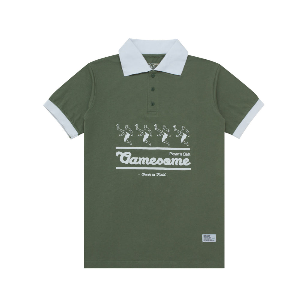 GAMESOME Polo Shirt LWF DEEP LICHEN GREEN