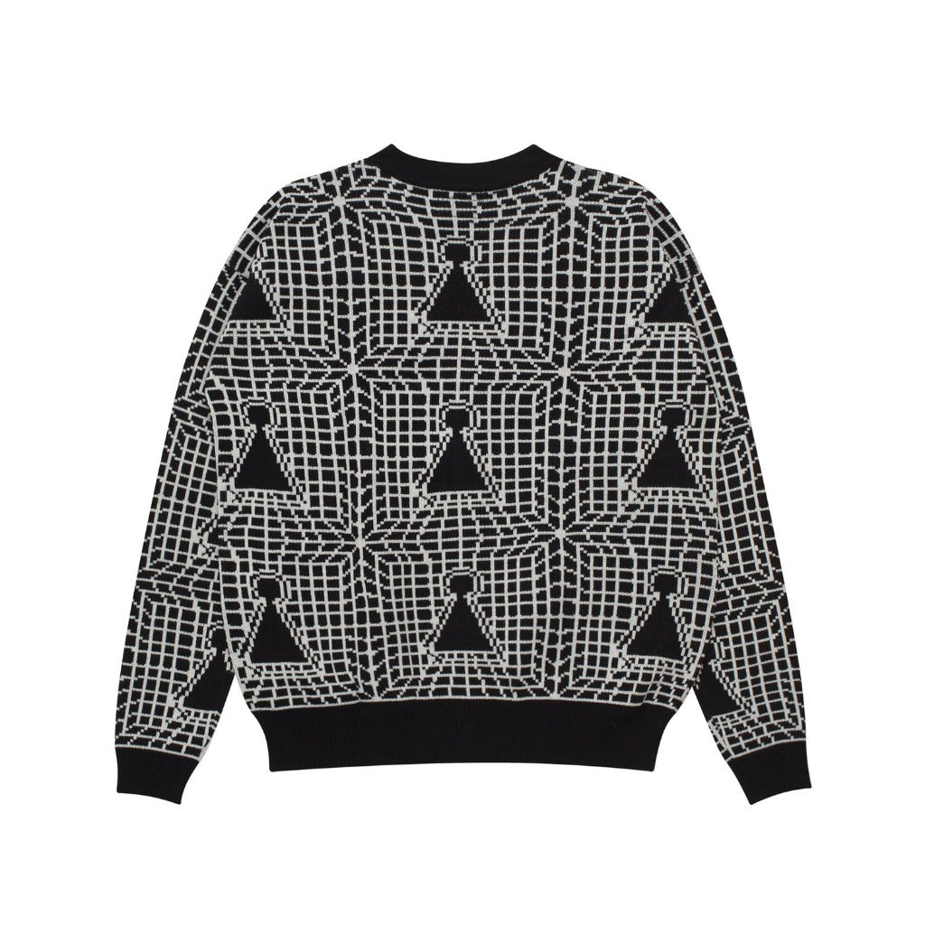 Cardigan CROWN GRID BLACK