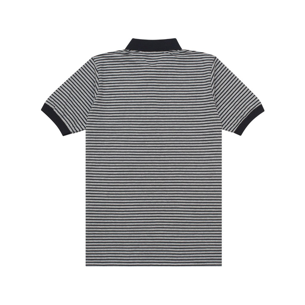 Polo Shirt Stripe WOLE BLACK MISTY