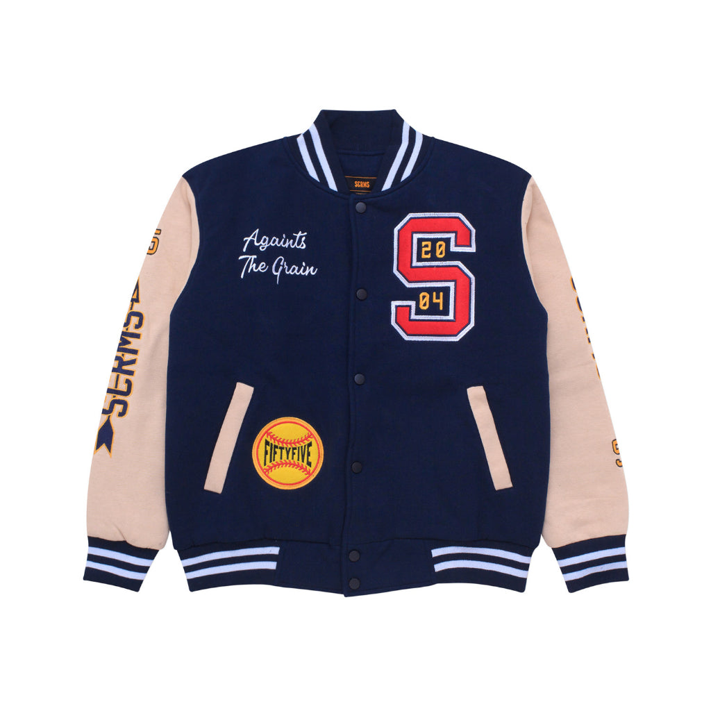 Jacket Varsity BASEJAMS NAVY MOONSTRUCK