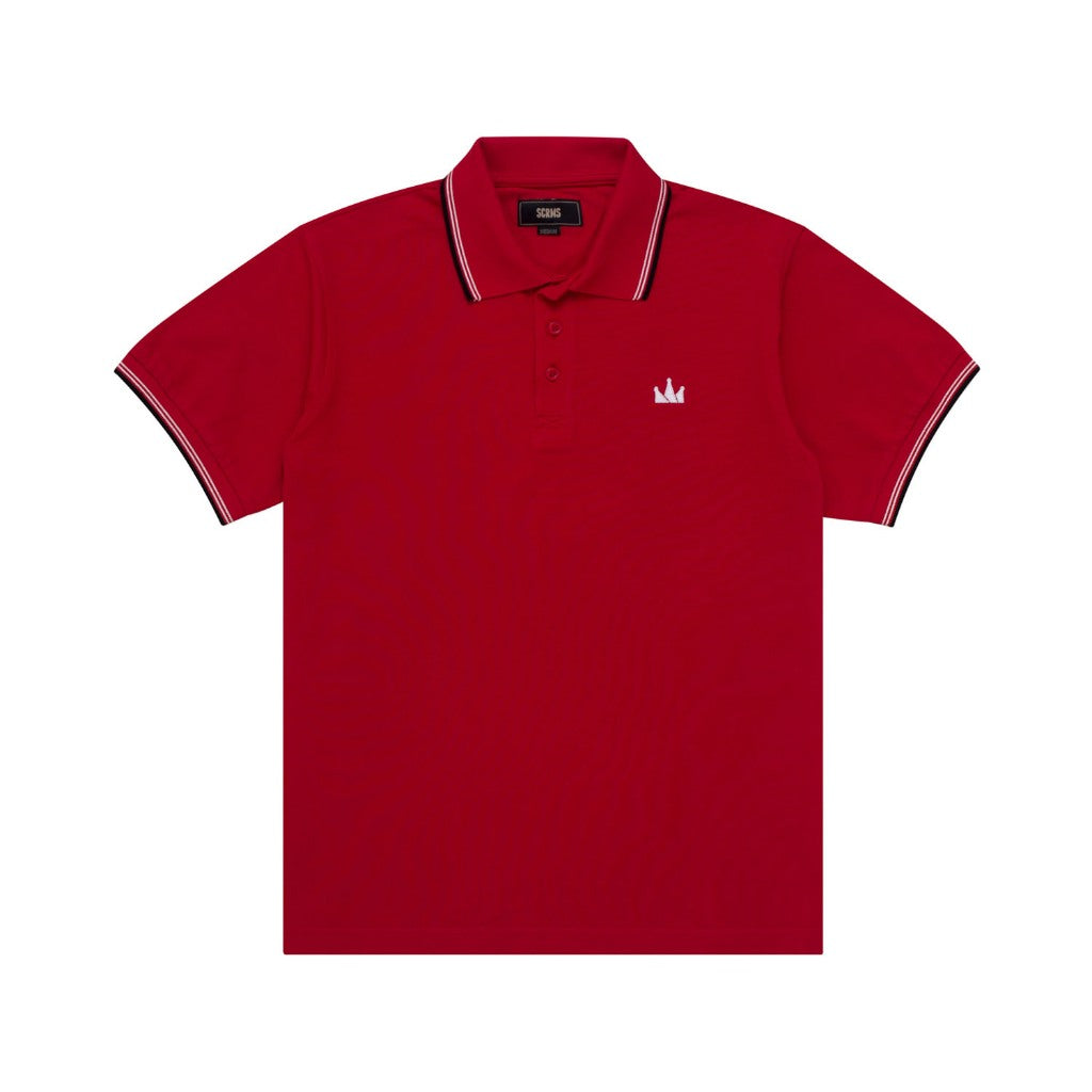 Polo Shirt CROWN LINE WHITE RED