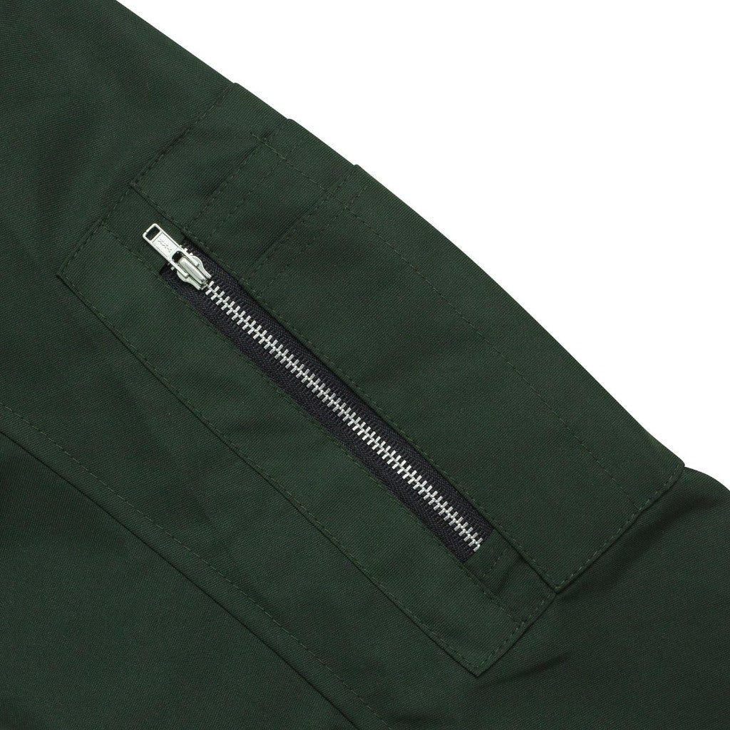 Bomber Canvas Jacket STENCIL FOREST GREEN