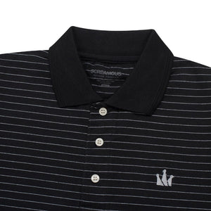 Polo Shirt Stripe MARIO BLACK MISTY