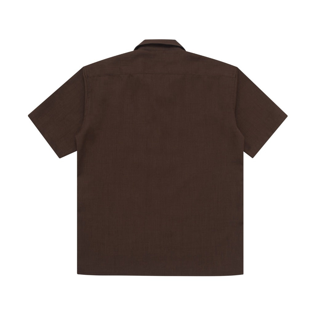 Shortsleeve Shirt Open Collar SADE BROWN