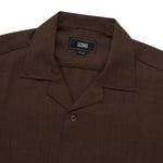 Load image into Gallery viewer, Shortsleeve Shirt Open Collar SADE BROWN
