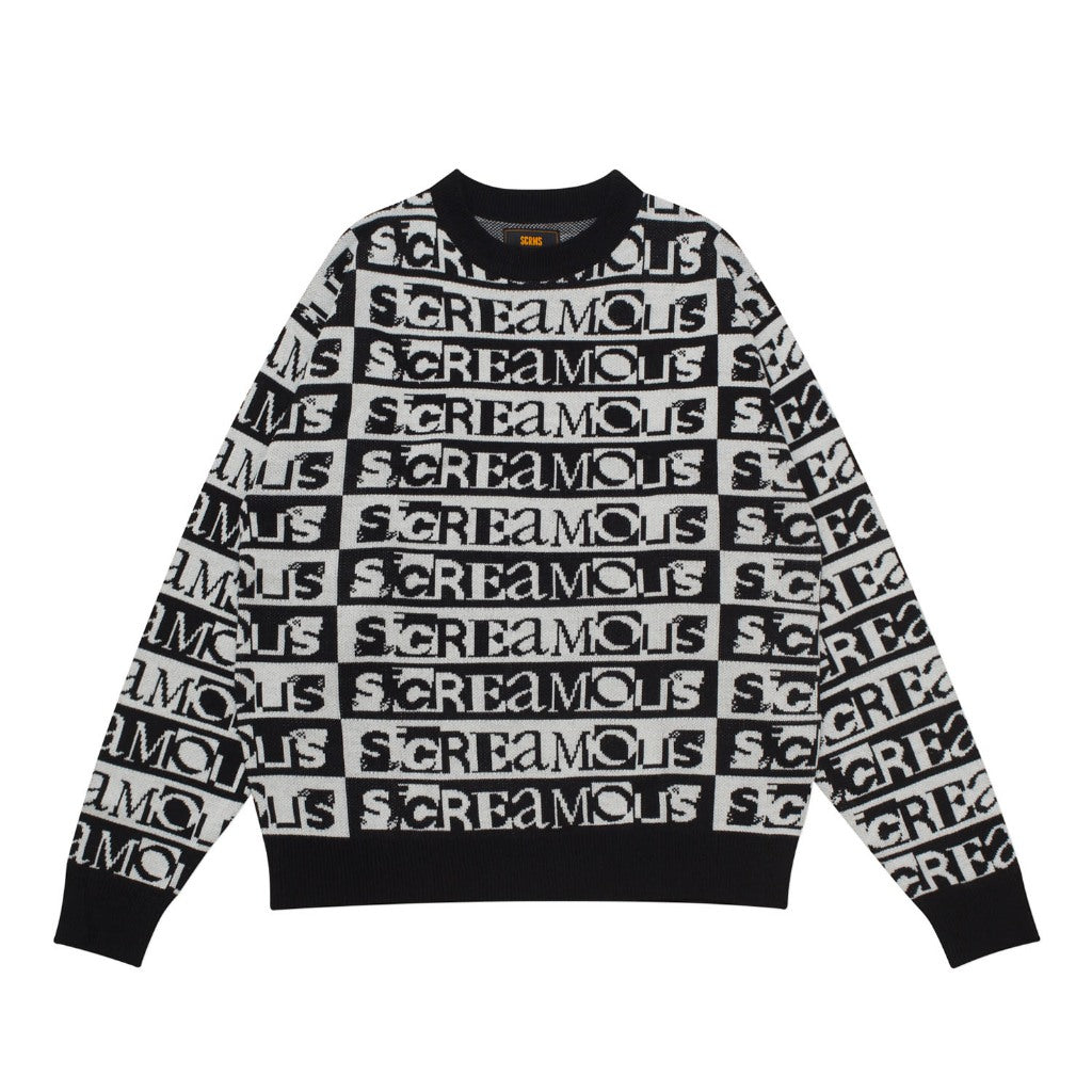 Crewneck Knitwear BENZI BLACK WHITE