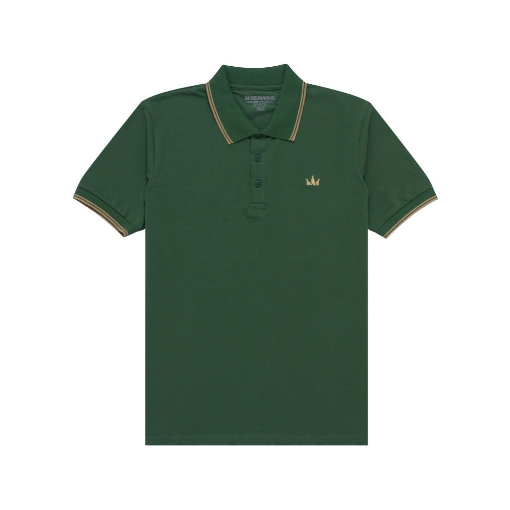 Polo Shirt CROWN LINE GOLD FOREST GREEN