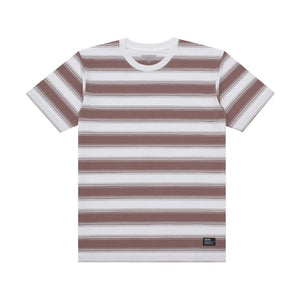 T-Shirt Stripe JASON BROWN WHITE