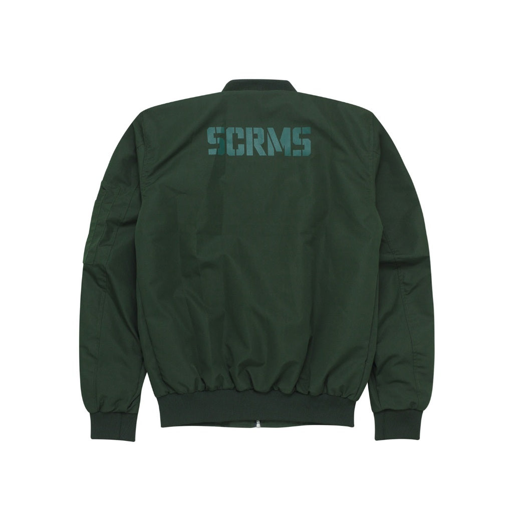 Bomber Canvas Jacket STENCIL FOREST GREEN
