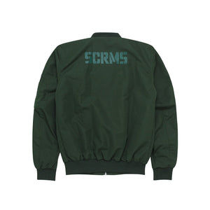 Bomber Canvas Jacket STENCIL FOREST GREEN