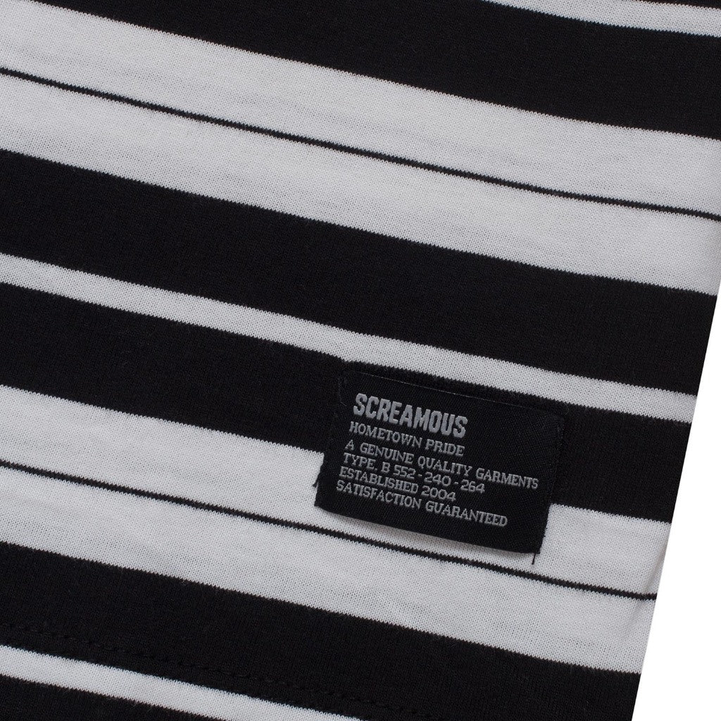 T-Shirt Stripe FILBERT BLACK WHITE
