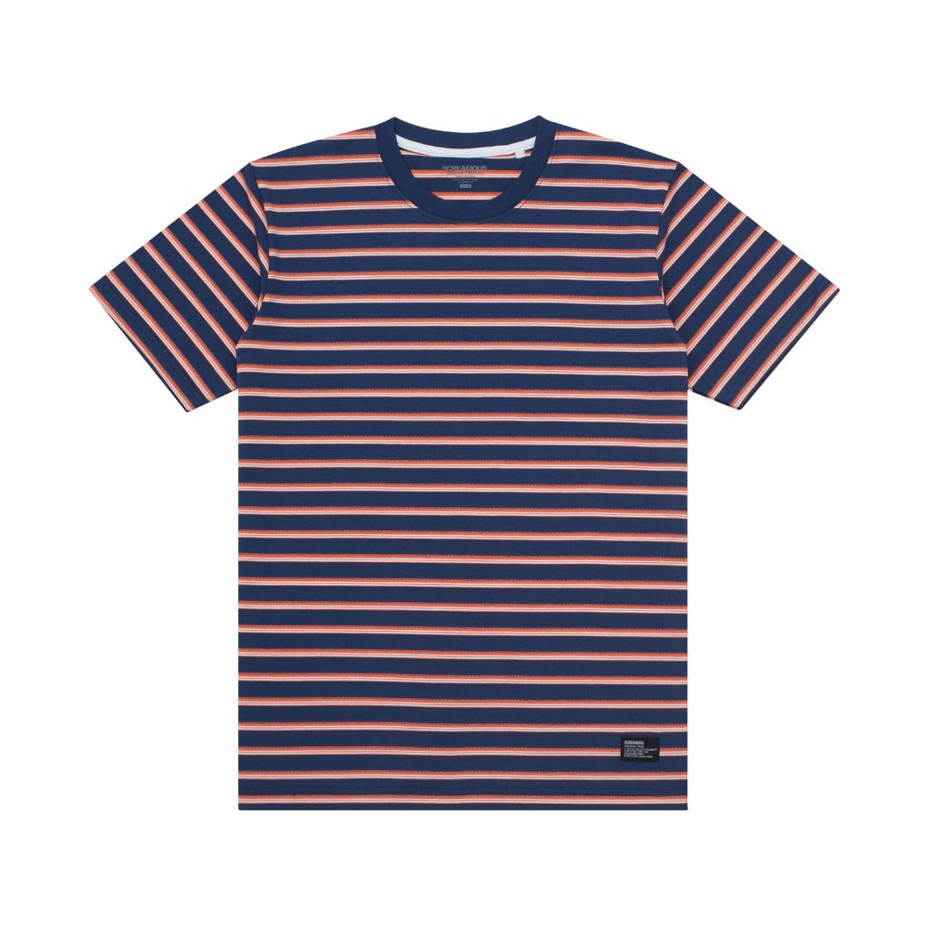 T-Shirt Stripe PATRICK NAVY ORANGE