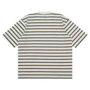 T-Shirt Stripe OVERSIZED GENAR GREEN WHITE