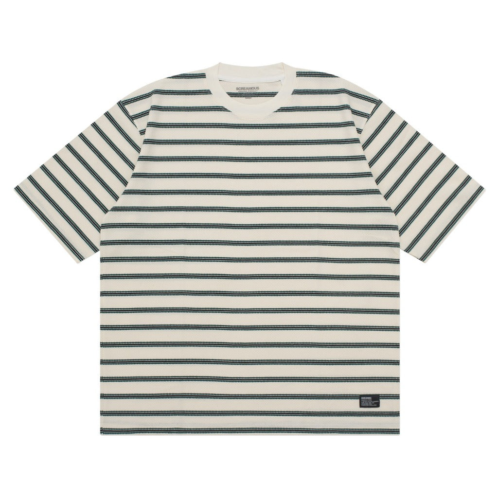 T-Shirt Stripe OVERSIZED GENAR GREEN WHITE