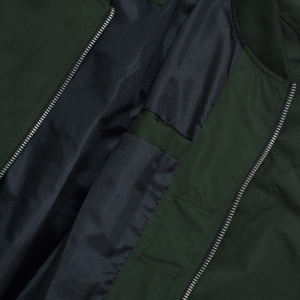 Bomber Canvas Jacket STENCIL FOREST GREEN