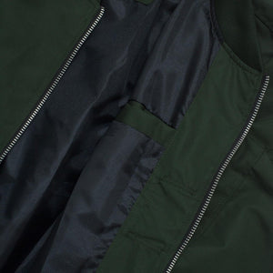 Bomber Canvas Jacket STENCIL FOREST GREEN
