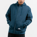Load image into Gallery viewer, Sweater Pria Basic Pullover Zipper Hoodie Sean Navy Blue
