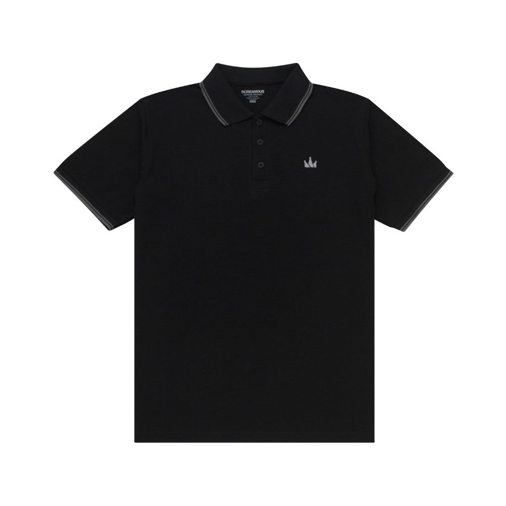 Polo Shirt CROWN LINE GREY BLACK