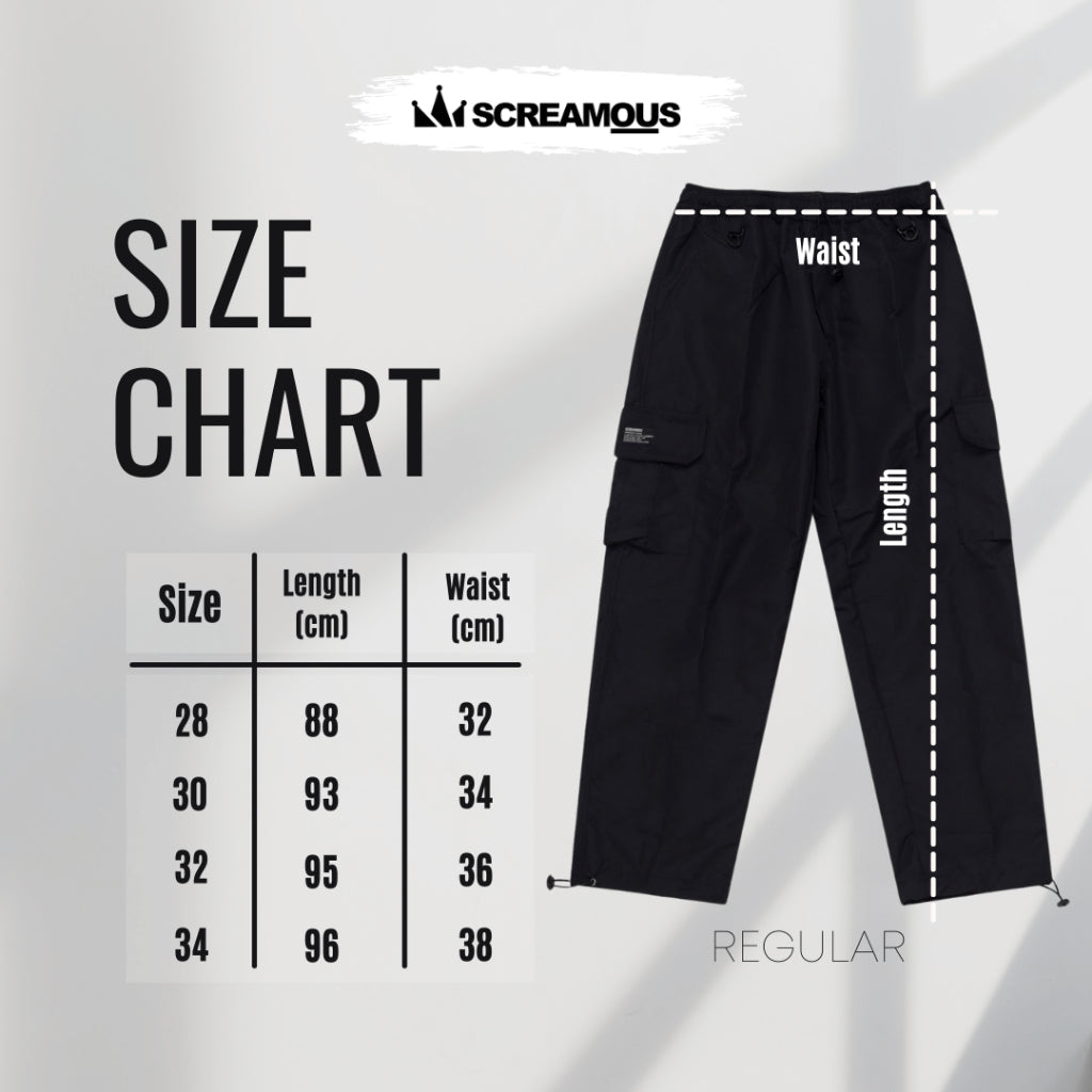 Long Pants Cargo SIERA BLACK Regular Fit