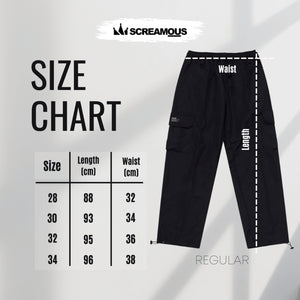 Long Pants Cargo SIERA BLACK Regular Fit
