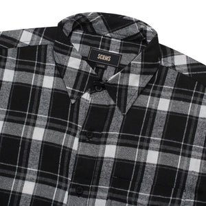 Flannel MOTEZ BLACK WHITE