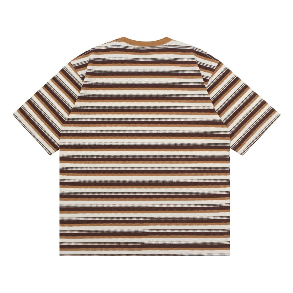 T-Shirt Stripe OVERSIZED AZULF WHITE BROWN