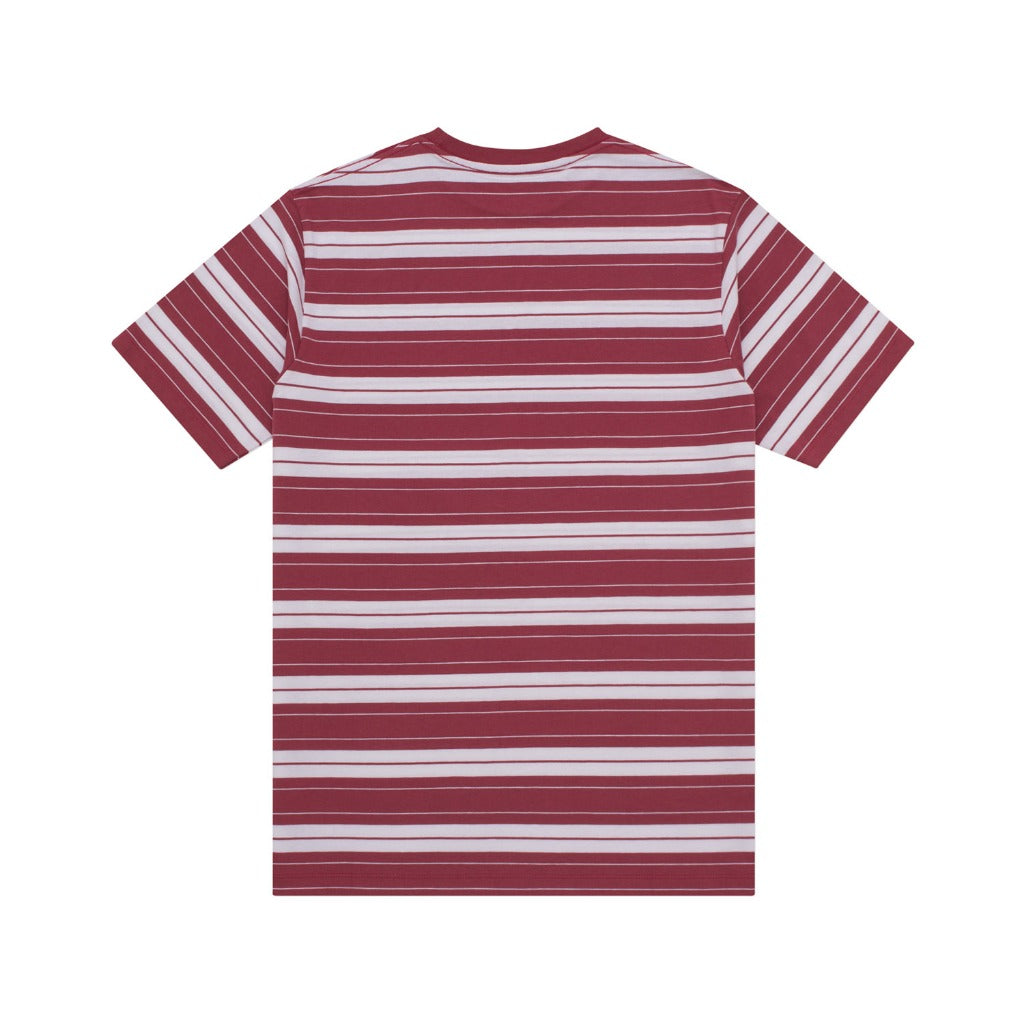 Screamous Kaos T-Shirt Stripe CLOVIS MAROON WHITE