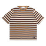 Load image into Gallery viewer, T-Shirt Stripe OVERSIZED AZULF WHITE BROWN
