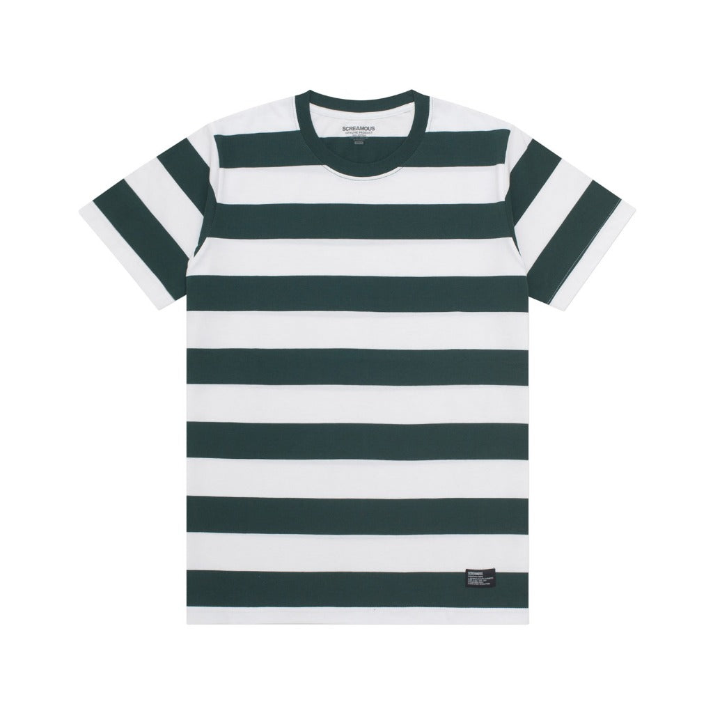 T-Shirt Stripe RENHA WHITE GREEN