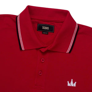 Polo Shirt CROWN LINE WHITE RED