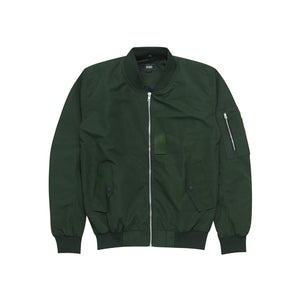 Bomber Canvas Jacket STENCIL FOREST GREEN