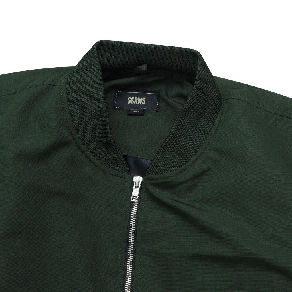 Bomber Canvas Jacket STENCIL FOREST GREEN