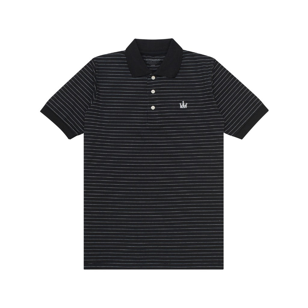 Polo Shirt Stripe MARIO BLACK MISTY